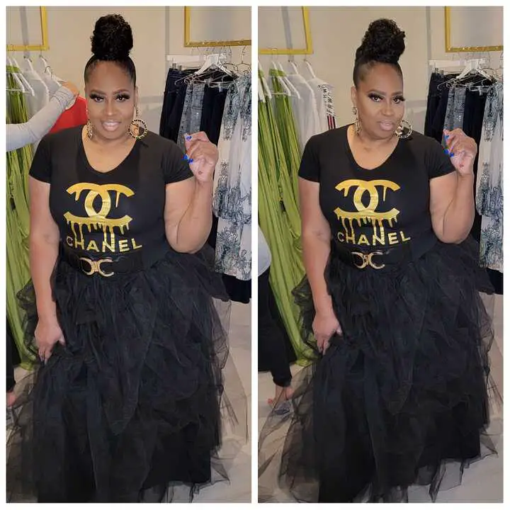 a person in a black shirt