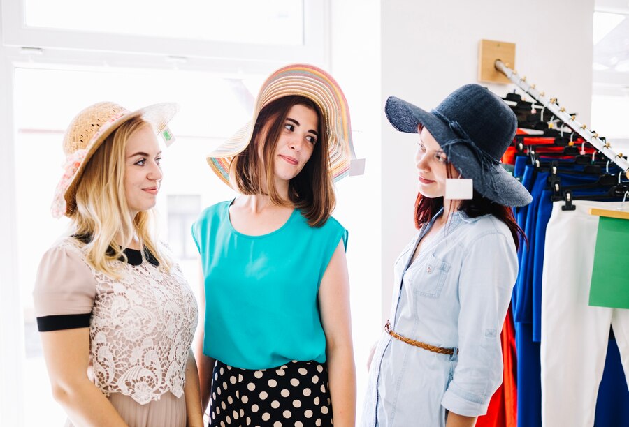 Woman with different outfit
